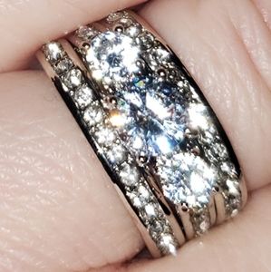 3.5 Carat wedding / engagement 3 ring set